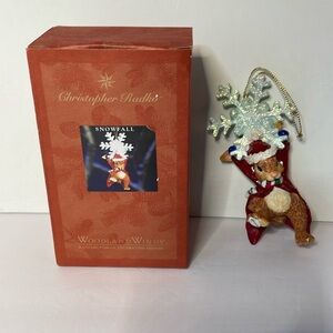 Christopher Radko  Woodland Wines Collection Snowfall Ornament Christmas